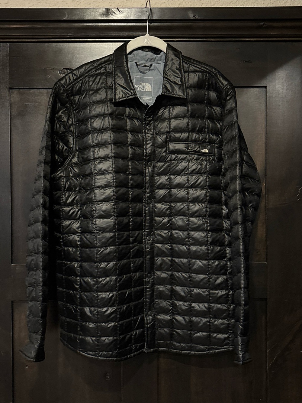 The North Face Men’s Size Large Quilted Shirt Jacket Long Sleeve Front Pocket